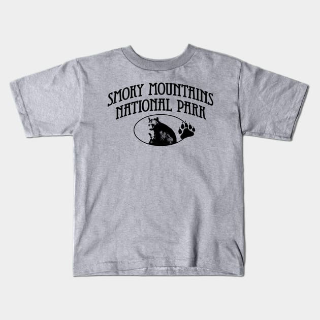 Smoky Mountains National Park Bears Kids T-Shirt by myoungncsu